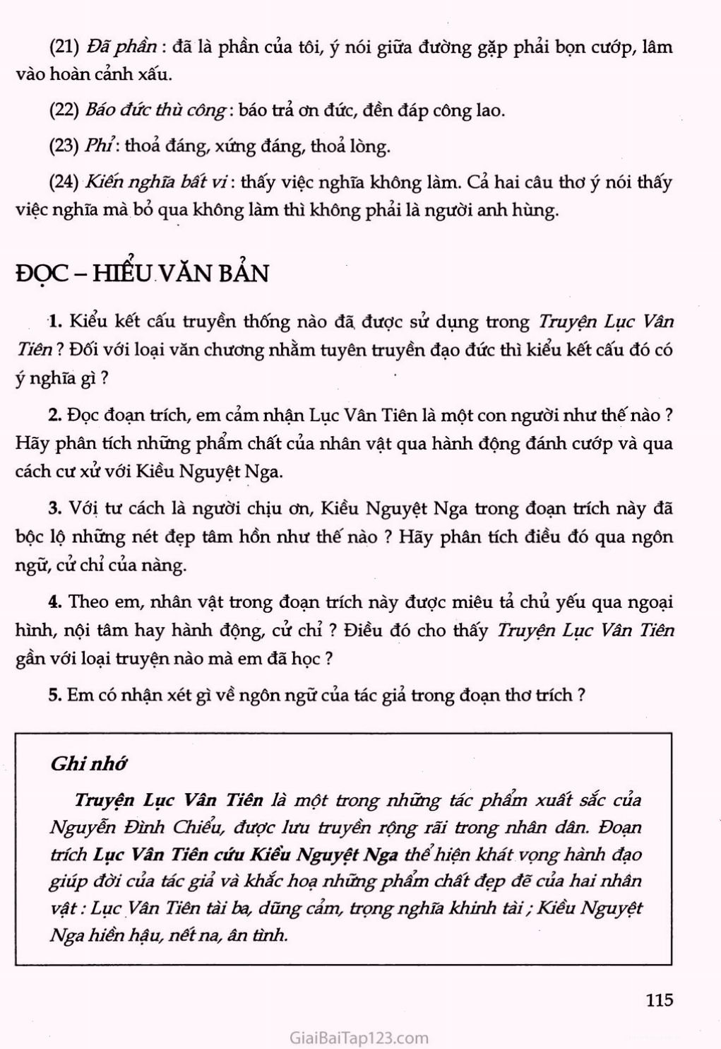 Tóm tắt đoạn trích Lục Vân Tiên cứu Kiều Nguyệt Nga