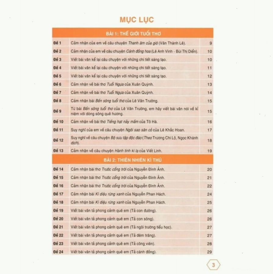 Tổng hợp bài văn mẫu lớp 5 tập 1 chất lượng