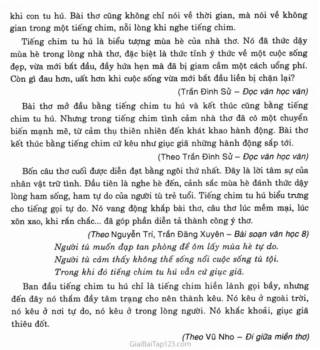 Trang 4 bài soạn văn Khi con tu hú