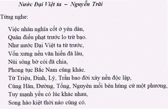 Trang bìa bài soạn Nước Đại Việt ta - Tác giả tác phẩm