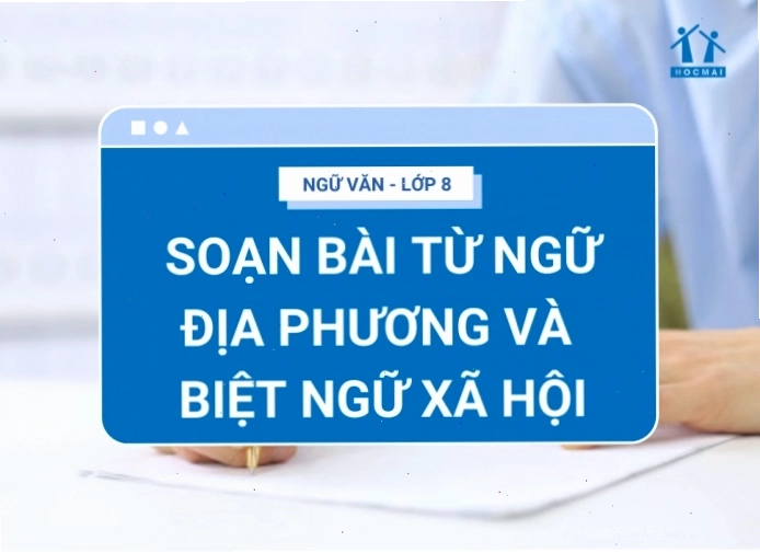 Trang bìa sách giáo khoa Ngữ văn 8 với chủ đề từ ngữ địa phương và biệt ngữ xã hội