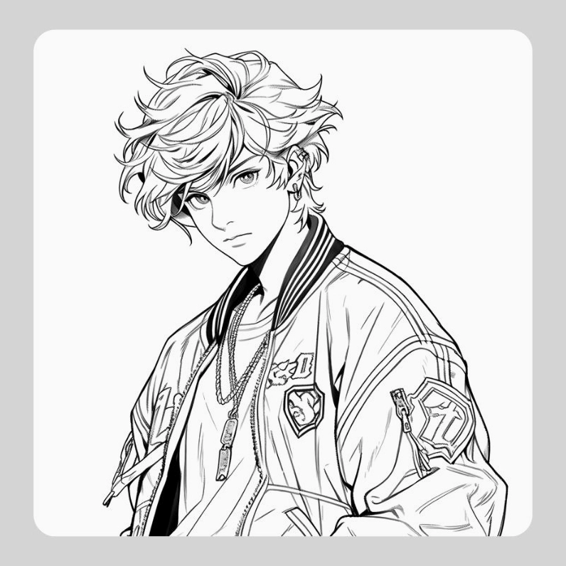 Tranh Tô Màu Anime Boy Ngầu Lạnh Lùng: Bộ Sưu Tập Độc Đáo 2026