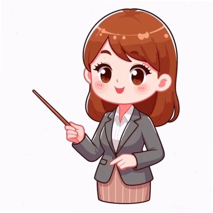 Tranh vẽ cô giáo chibi với phong cách hiện đại