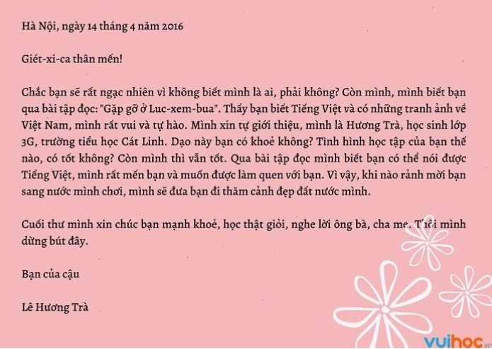 Trẻ em gửi thư qua bưu điện