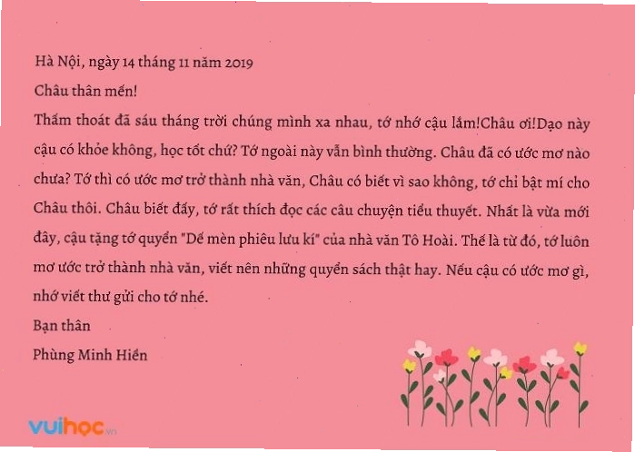 Trẻ em viết thư tay