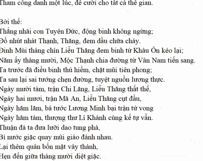 Trích dẫn ý nghĩa của Bình Ngô Đại Cáo