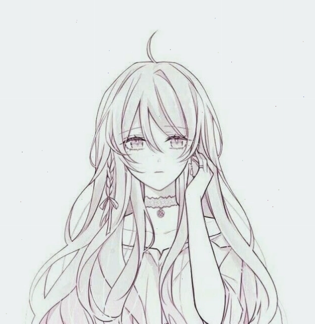 Vẽ anime nữ lạnh lùng với tâm trạng suy tư