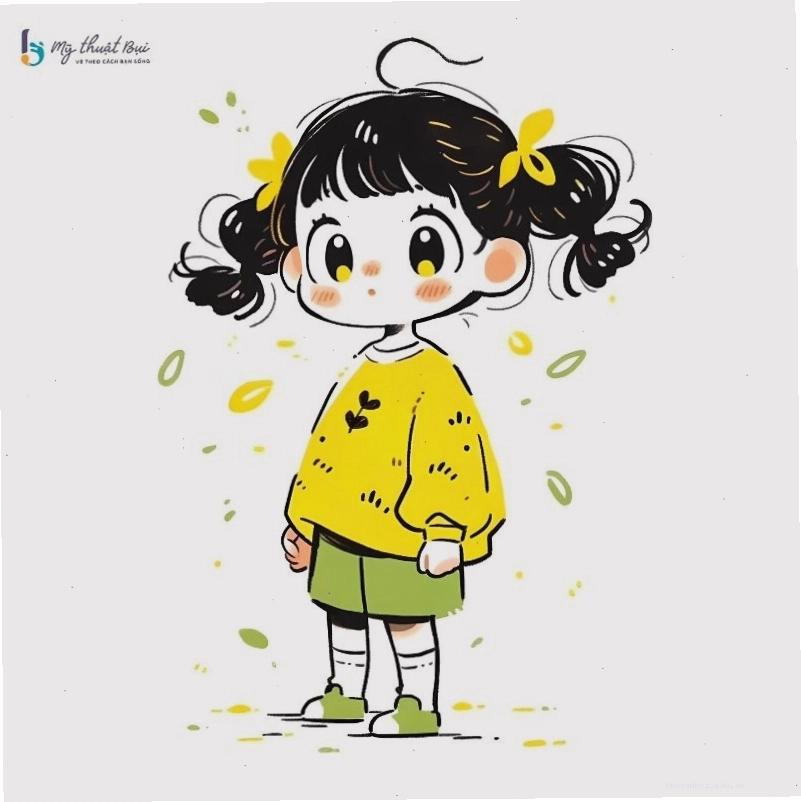 Vẽ cô gái chibi anime đơn giản và ngộ nghĩnh