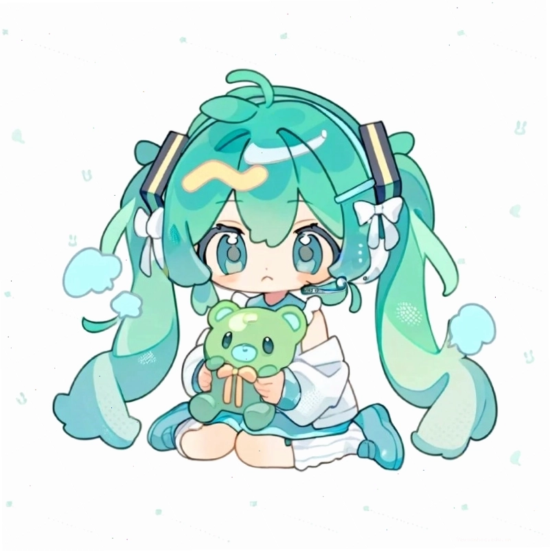 Vẻ mặt tinh nghịch của Hatsune Miku Chibi
