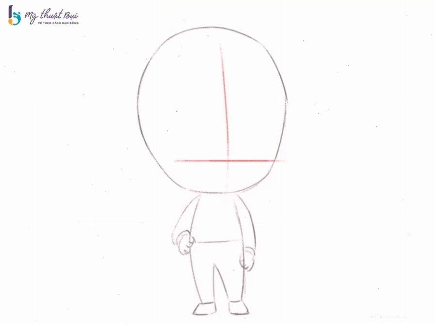 Vẽ phác thảo khuôn mặt chibi nam