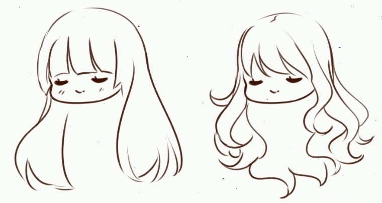 Vẽ tóc anime với các đường cong uốn lượn như chữ S