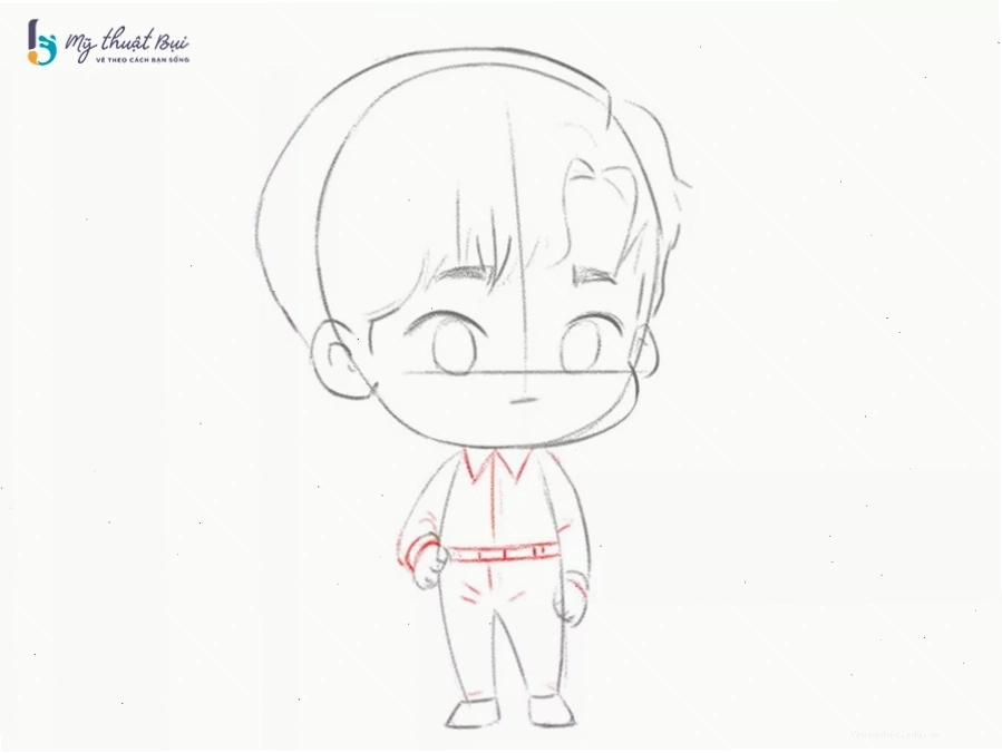 Vẽ trang phục cho nhân vật chibi nam