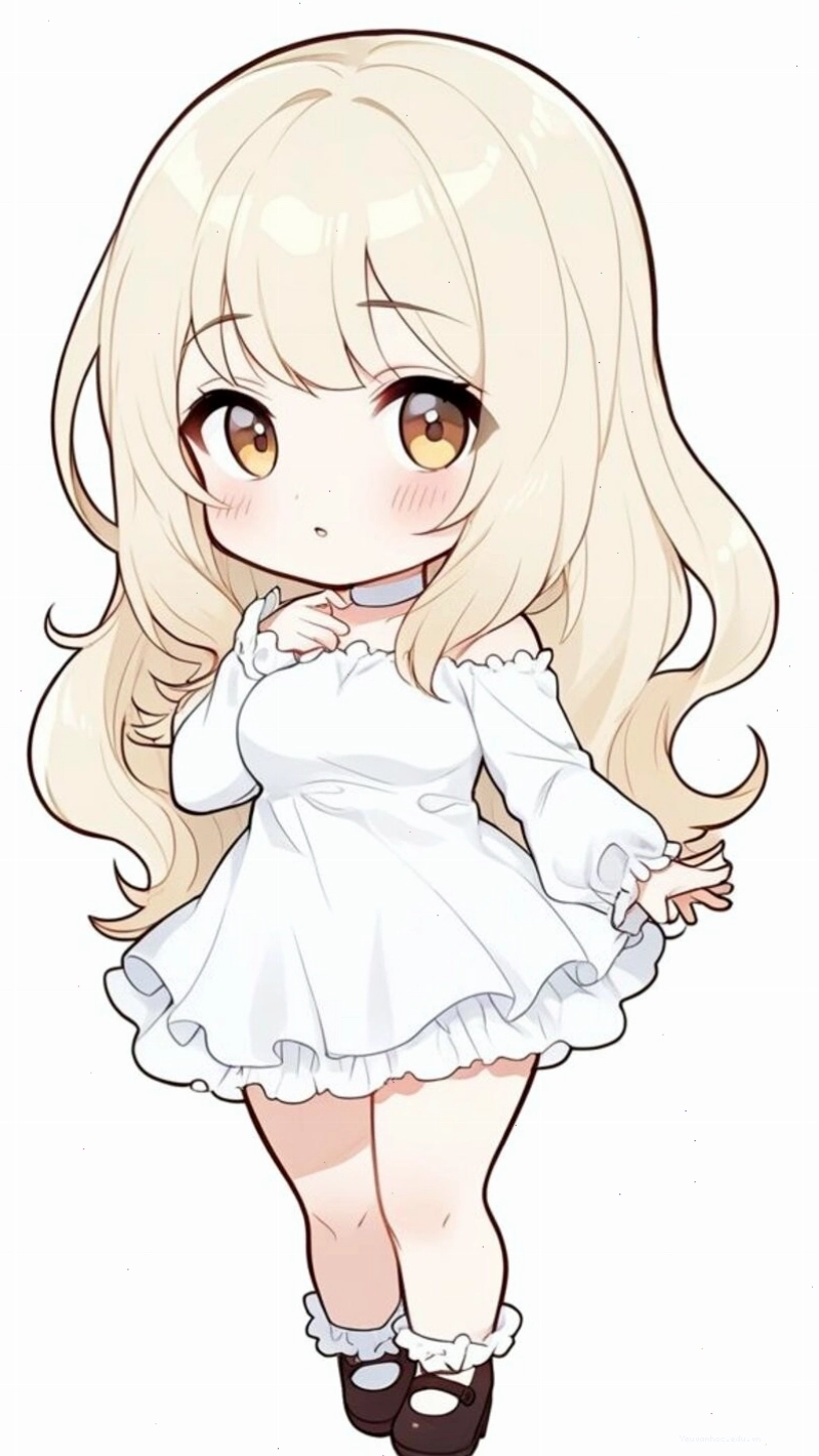 Chibi nữ đơn giản và tinh tế