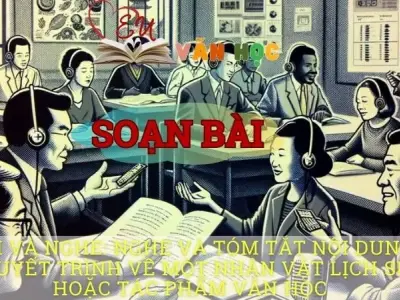 Soạn bài Nghe và tóm tắt nội dung thuyết trình về một nhân vật lịch sử hoặc tác phẩm văn học - Ngữ văn 8 Cánh Diều