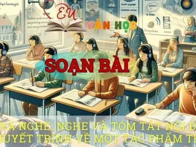 Soạn bài Nghe và tóm tắt nội dung thuyết trình về một tác phẩm thơ - Ngữ văn 8 Cánh Diều