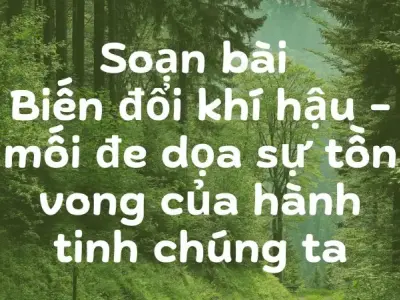 Soạn bài Biến đổi khí hậu - mối đe dọa sự tồn vong của hành tinh chúng ta - Kết nối tri thức Lớp 9