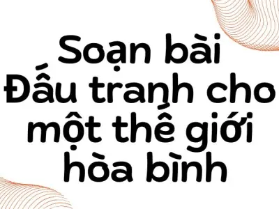 Soạn bài Đấu tranh cho một thế giới hòa bình - Kết nối tri thức Lớp 9