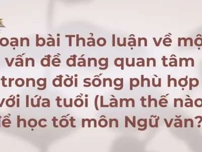 Soạn bài Thảo luận về một vấn đề đáng quan tâm trong đời sống phù hợp với lứa tuổi (Làm thế nào để học tốt môn Ngữ văn?) - Kết nối tri thức Lớp 9
