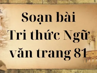 Soạn bài Tri thức Ngữ văn trang 81 - Cánh diều 12