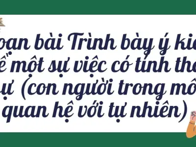 Soạn bài Trình bày ý kiến về một sự việc có tính thời sự (con người trong mối quan hệ với tự nhiên) - Kết nối tri thức Lớp 9
