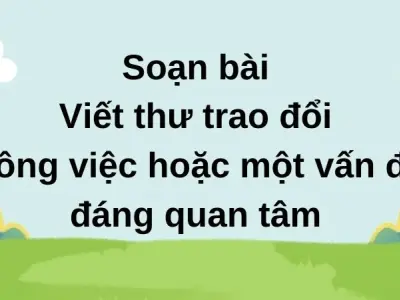 Soạn bài Viết thư trao đổi công việc hoặc một vấn đề đáng quan tâm - Cánh diều 12