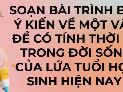 Soạn bài Trình bày ý kiến về một vấn đề có tính thời sự trong đời sống của lứa tuổi học sinh hiện nay - Kết nối tri thức Lớp 9