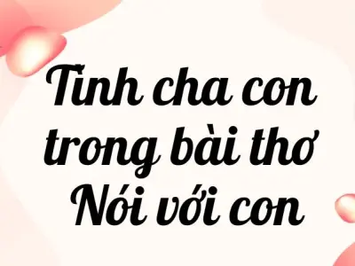 Cách cảm nhận tình cha con trong bài thơ Nói với con lớp 9
