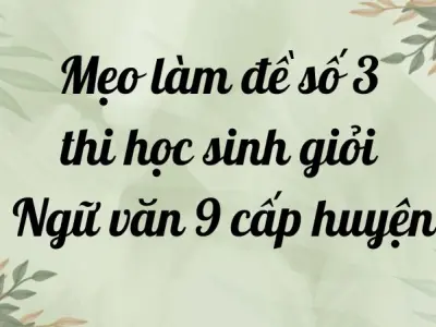 Mẹo làm đề số 3 thi học sinh giỏi Ngữ văn 9 cấp huyện