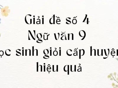 Giải đề số 4 Ngữ văn 9 học sinh giỏi cấp huyện hiệu quả