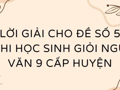 Lời giải cho đề số 5 thi học sinh giỏi ngữ văn 9 cấp huyện