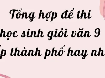 Tổng hợp đề thi học sinh giỏi văn 9 cấp thành phố hay nhất