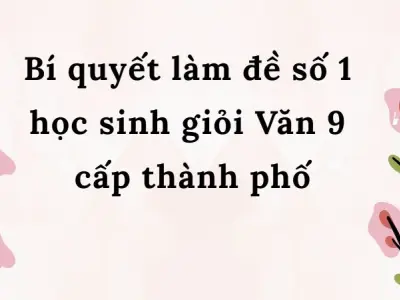 Bí quyết làm đề số 1 học sinh giỏi Văn 9 cấp thành phố