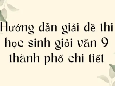 Hướng dẫn giải đề thi học sinh giỏi văn 9 thành phố chi tiết