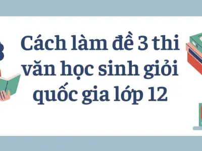 Cách làm đề 3 thi văn học sinh giỏi quốc gia lớp 12