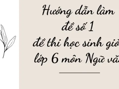 Hướng dẫn làm đề số 1 đề thi học sinh giỏi lớp 6 môn Ngữ văn