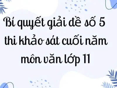 Bí quyết giải đề số 5 thi khảo sát cuối năm môn văn lớp 11