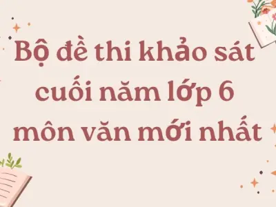 Bộ đề thi khảo sát cuối năm lớp 6 môn văn mới nhất