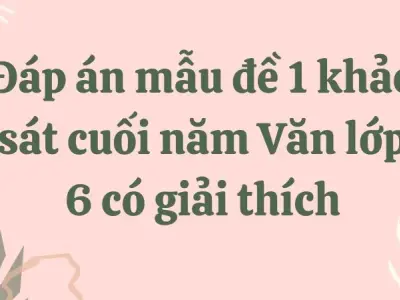 Đáp án mẫu đề 1 khảo sát cuối năm Văn lớp 6 có giải thích