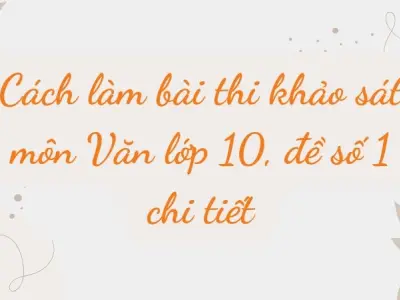 Cách làm bài thi khảo sát môn Văn lớp 10, đề số 1 chi tiết