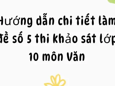 Hướng dẫn chi tiết làm đề số 5 thi khảo sát lớp 10 môn Văn