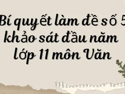 Bí quyết làm đề số 5 khảo sát đầu năm lớp 11 môn Văn