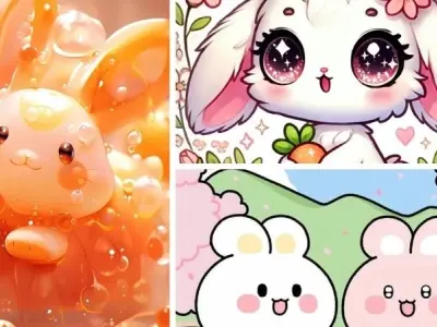 Gợi ý ảnh thỏ cute chibi dành cho người yêu sự đáng yêu