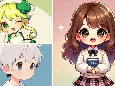 Top avatar cute girl chibi đẹp làm ảnh đại diện xinh
