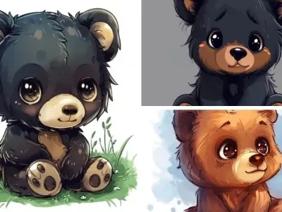 Avatar gấu chibi cute cho bạn phong cách ngọt ngào dễ mến