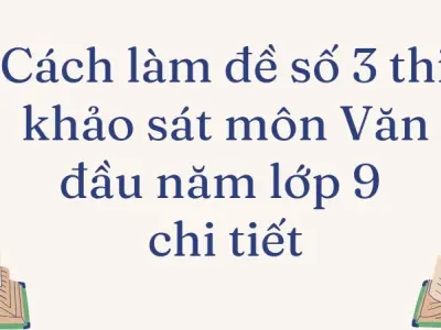 Cách làm đề số 3 thi khảo sát môn Văn đầu năm lớp 9 chi tiết