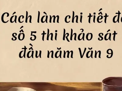 Cách làm chi tiết đề số 5 thi khảo sát đầu năm Văn 9