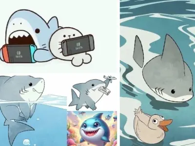 Cá mập chibi đầy màu sắc khiến ai cũng phải yêu thích