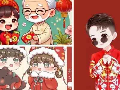 Bộ sưu tập ảnh chibi Tết mang đậm không khí truyền thống