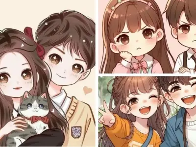 Ngắm nhìn loạt hình chibi cặp đôi cute siêu dễ thương