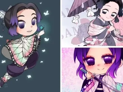 Hình ảnh Kanao chibi mang phong cách ngây thơ tinh tế